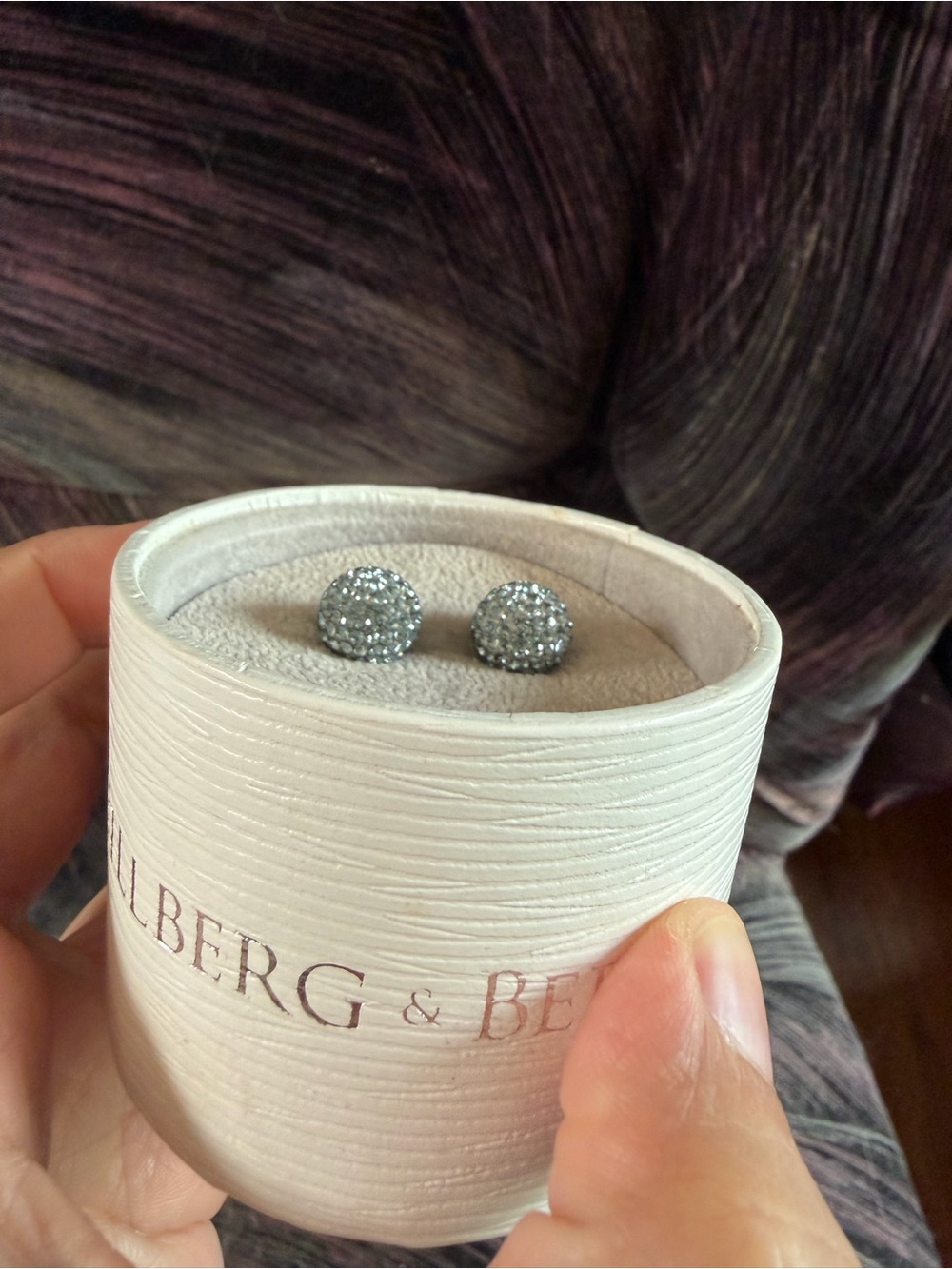 Hillberg & Berk Sparkle Ball Stud Earrings - Picture 2 of 8